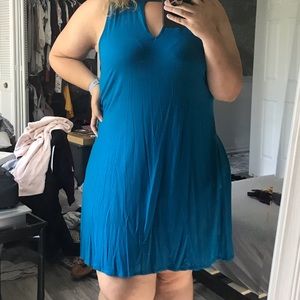 Teal mini dress size 2x